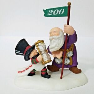 Rare Dept 56 #56443 "1999 Happy New Year"! Figure North Pole Series.